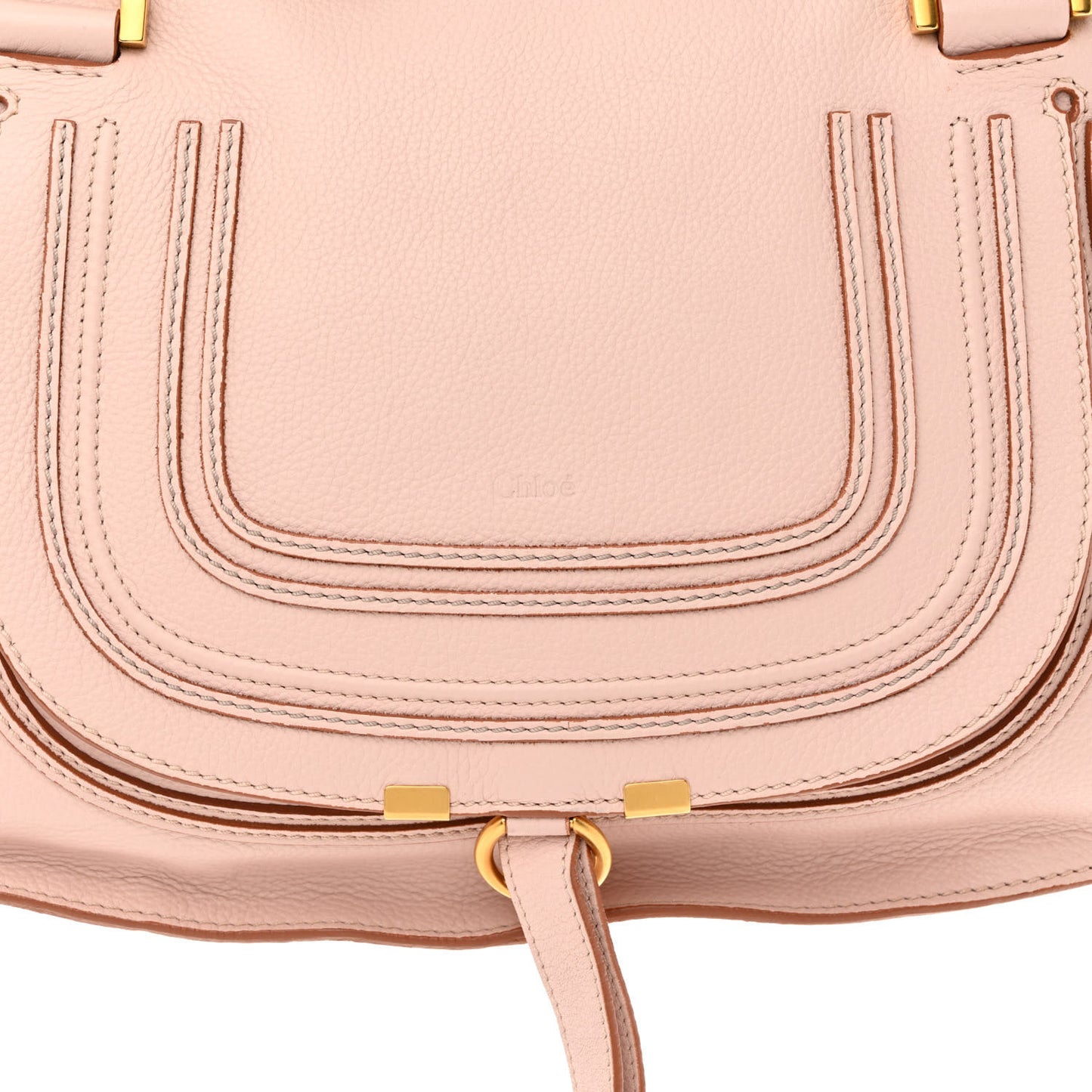 Calfskin Medium Marcie Satchel Anemone Pink