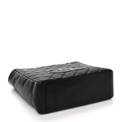 Chanel Caviar Quilted Petit Shopping Tote PST Black 3 of 8