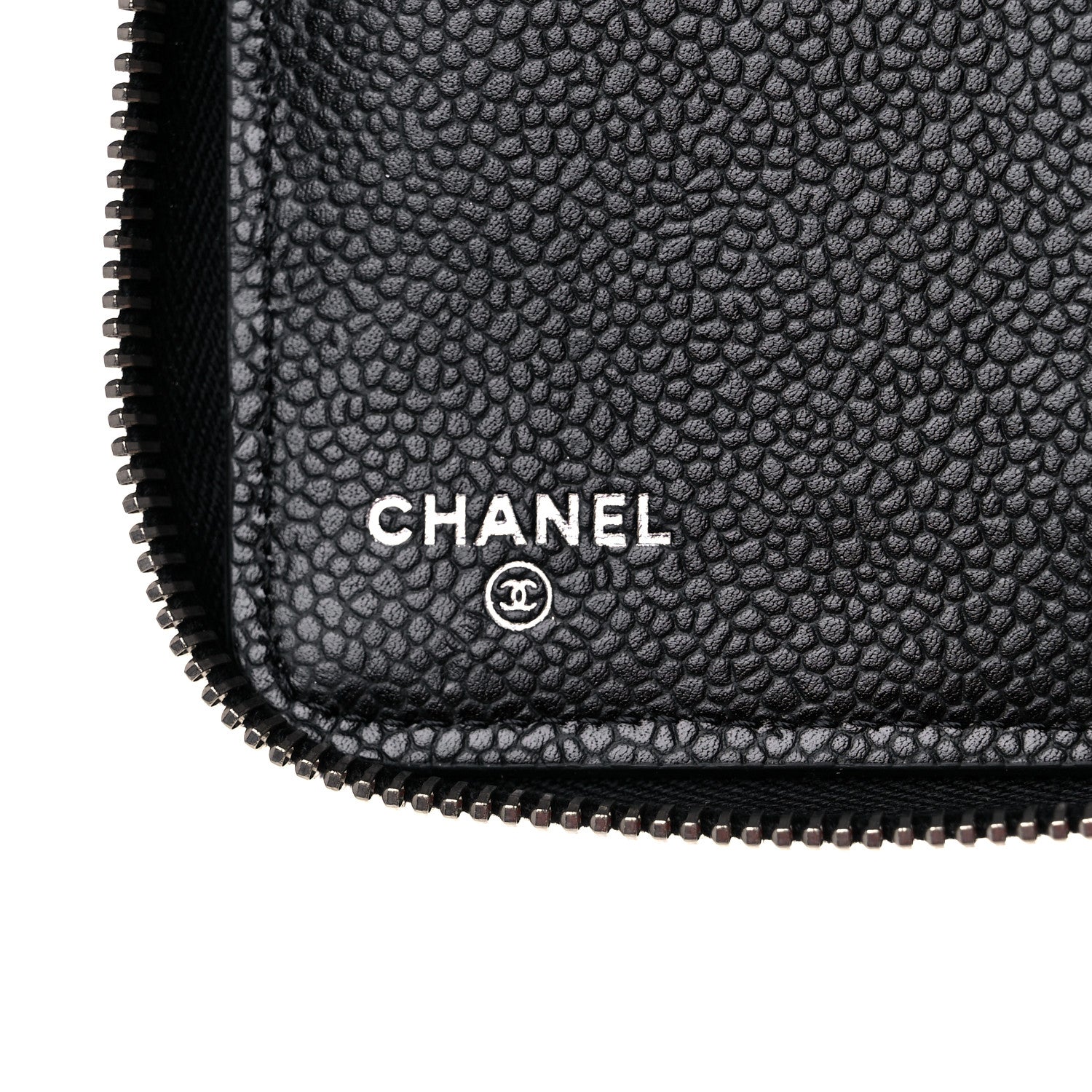 Chanel Caviar Quilted Large Zip Around Organizer Wallet Black 6 of 10