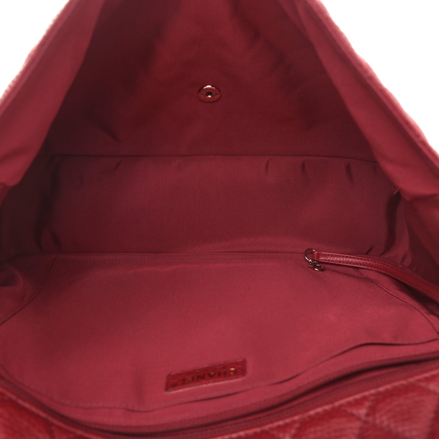 Calfskin Quilted Small XXL Travel Flap Bag Red