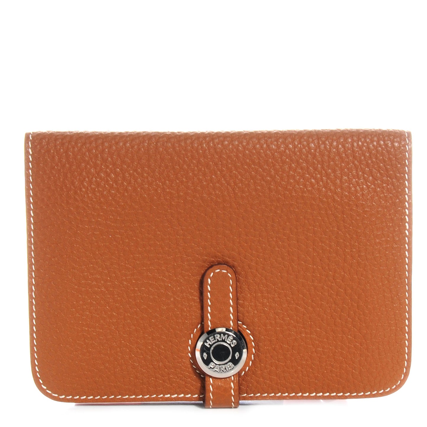 Togo Leather Combined Dogon Wallet Gold