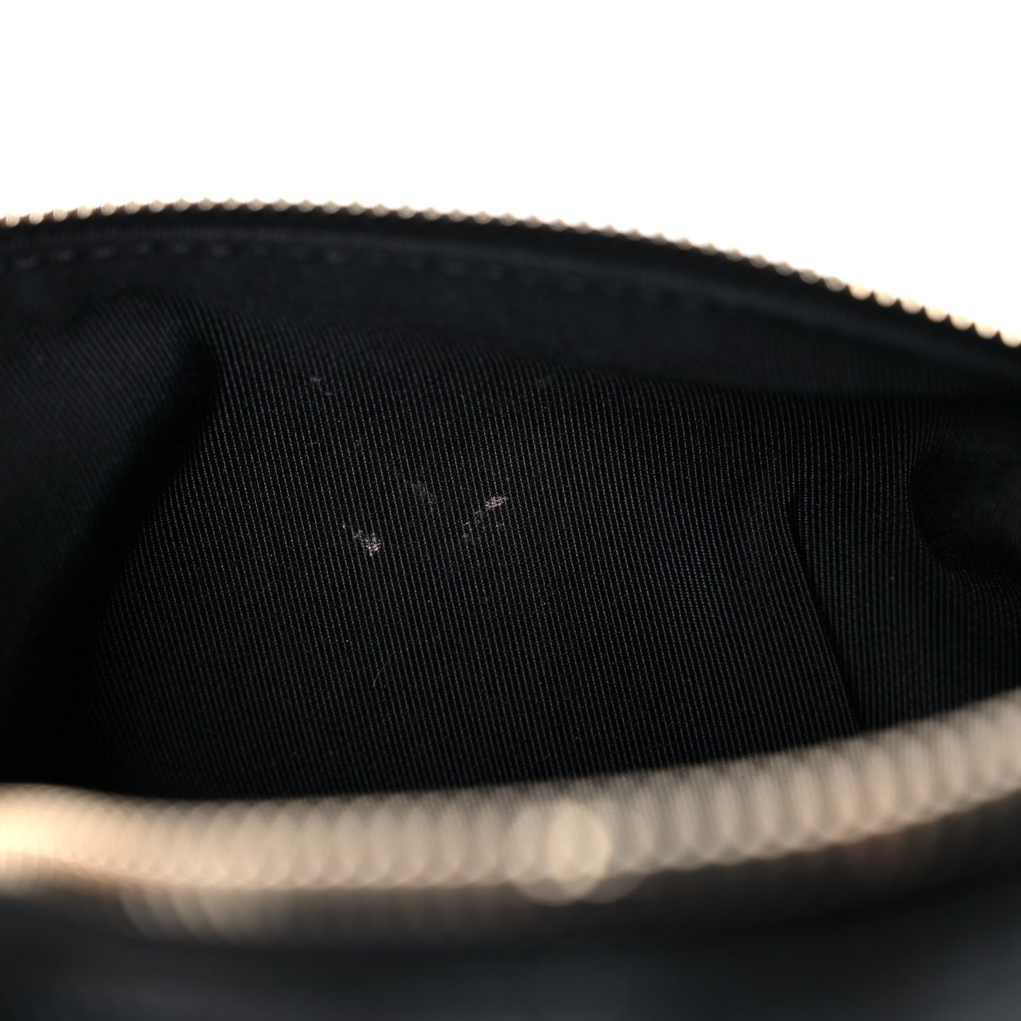 Crumpled Glazed Lambskin Quilted Waist Bag Fanny Pack Black