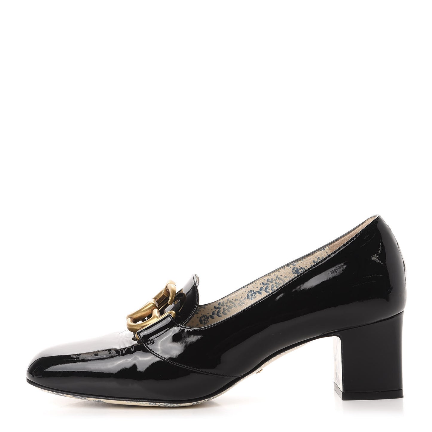 Vernice GG Victoire 55mm Loafer Pumps 39.5 Black