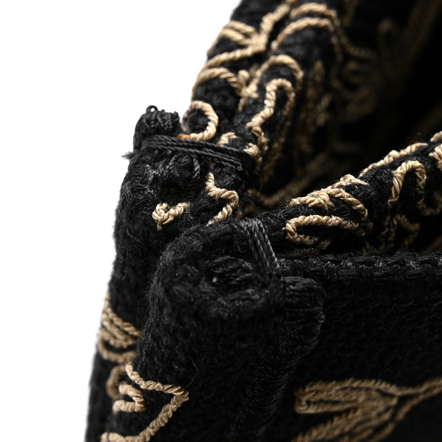 Christian Dior Canvas Embroidered Large Ornamental Cornely Book Tote Black Beige 12 of 14