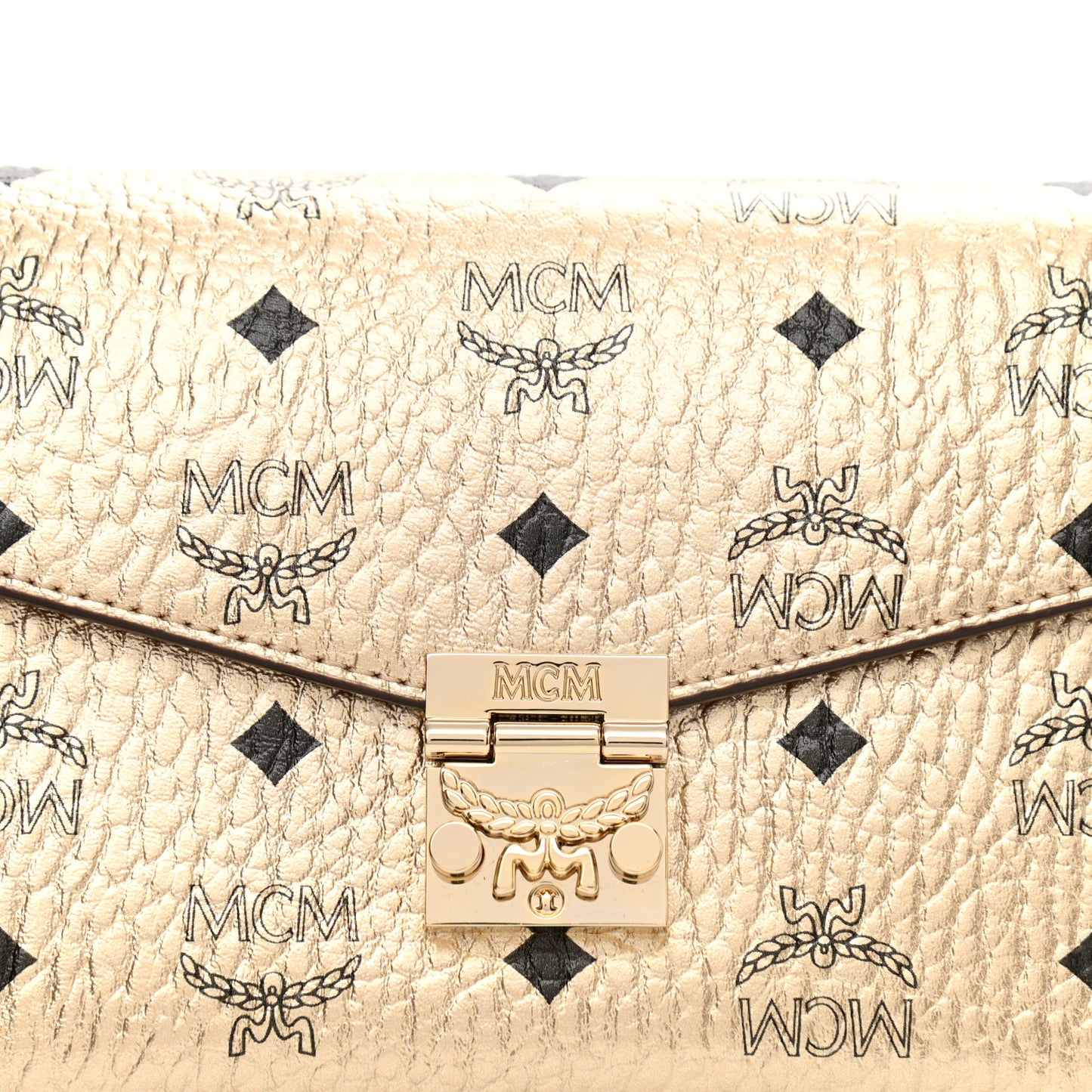 Metallic Visetos Medium Millie Crossbody Bag Berlin Gold