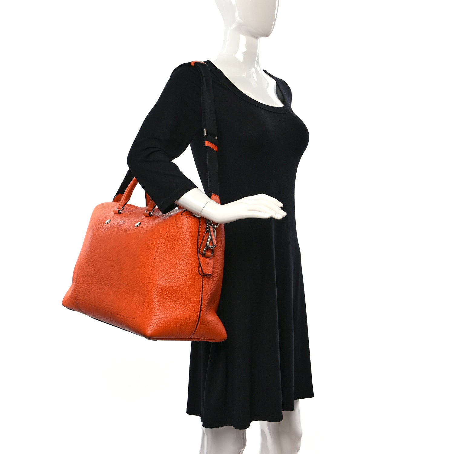 Mulberry Heavy Grain Calfskin City Weekender Duffle Bag Orange 2 of 20