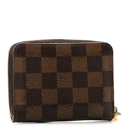 Louis Vuitton Damier Ebene Zippy Coin Purse Rose Ballerine 3 of 10