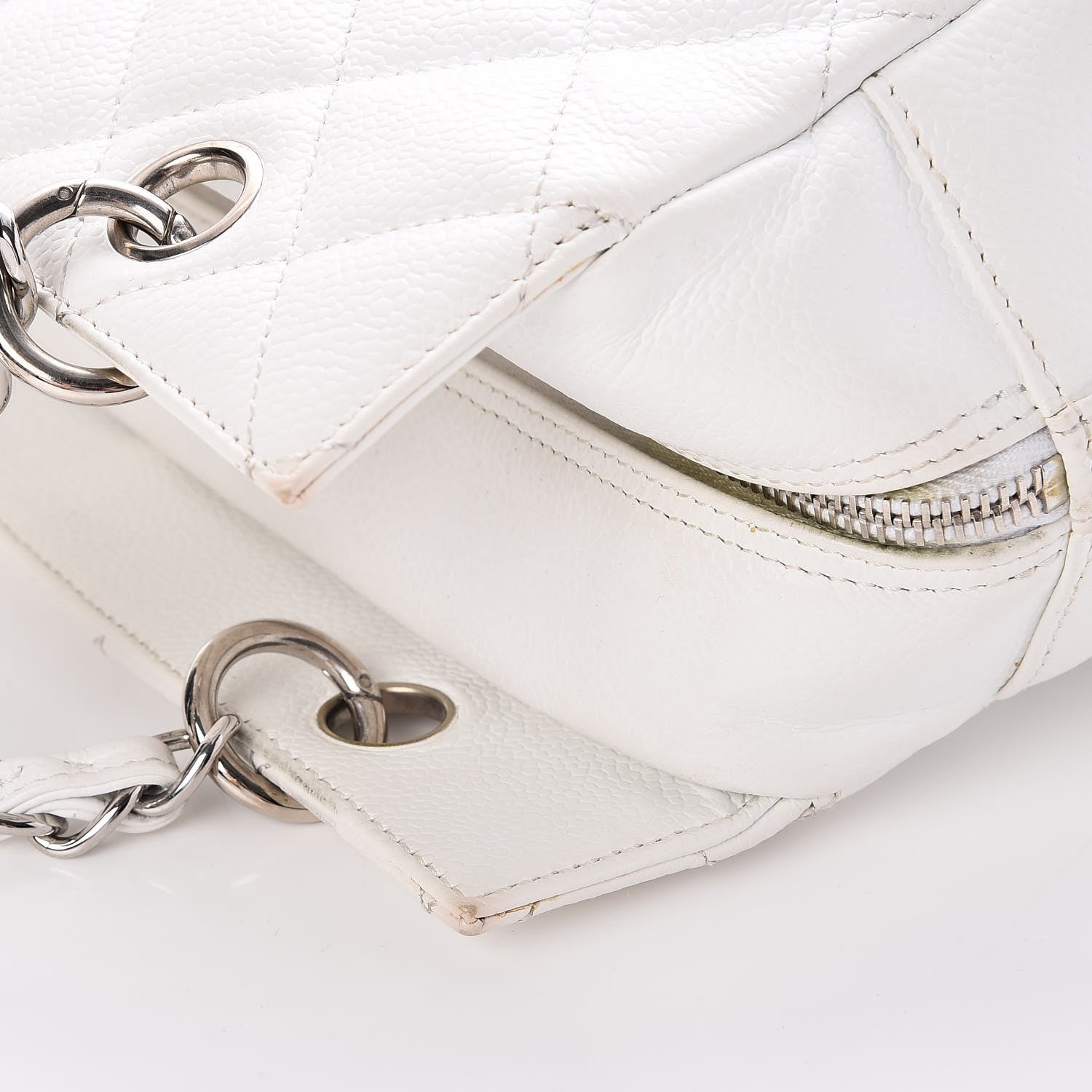 Chanel Caviar Quilted Petit Timeless Tote PTT White 9 of 15