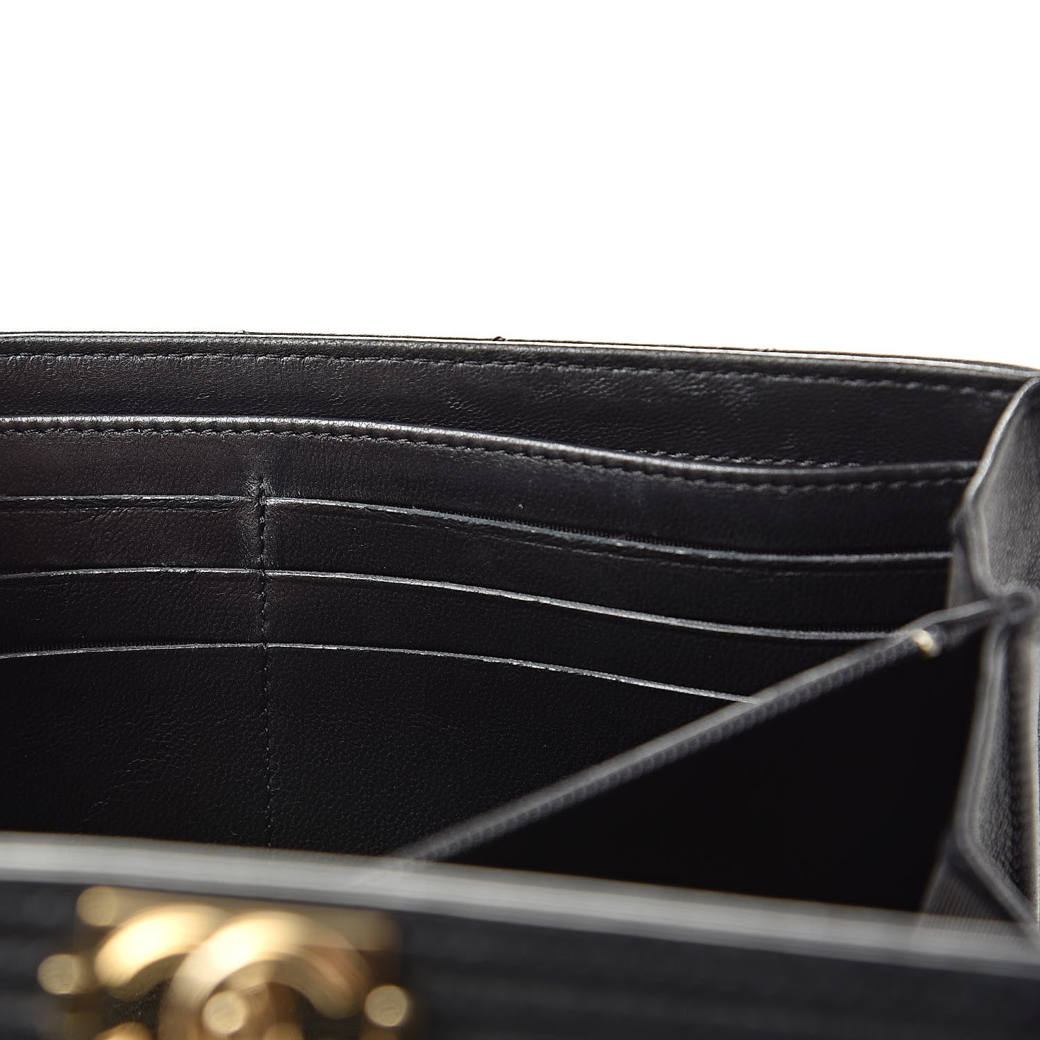 Chanel Lambskin Quilted Boy Flap Wallet Black 13 of 20