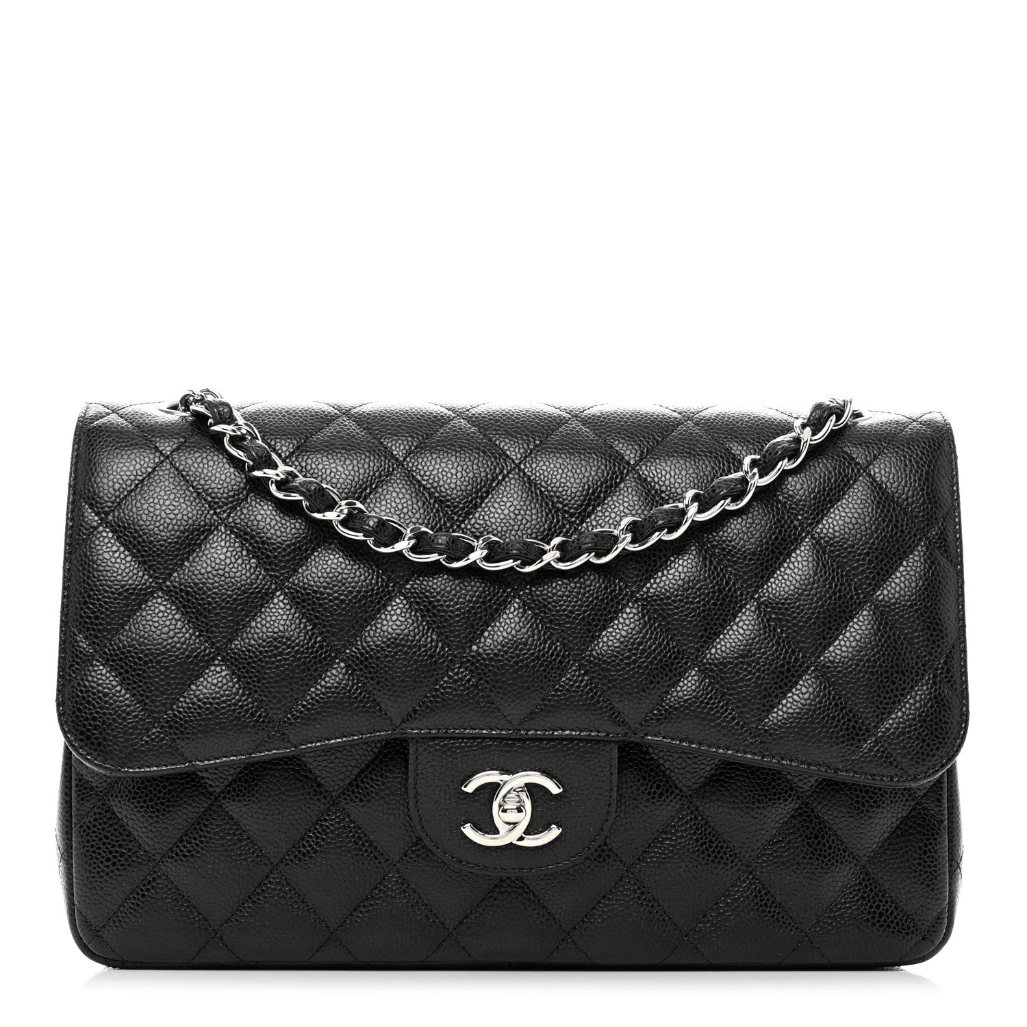 Chanel Caviar Quilted Jumbo Double Flap Black 1 of 10