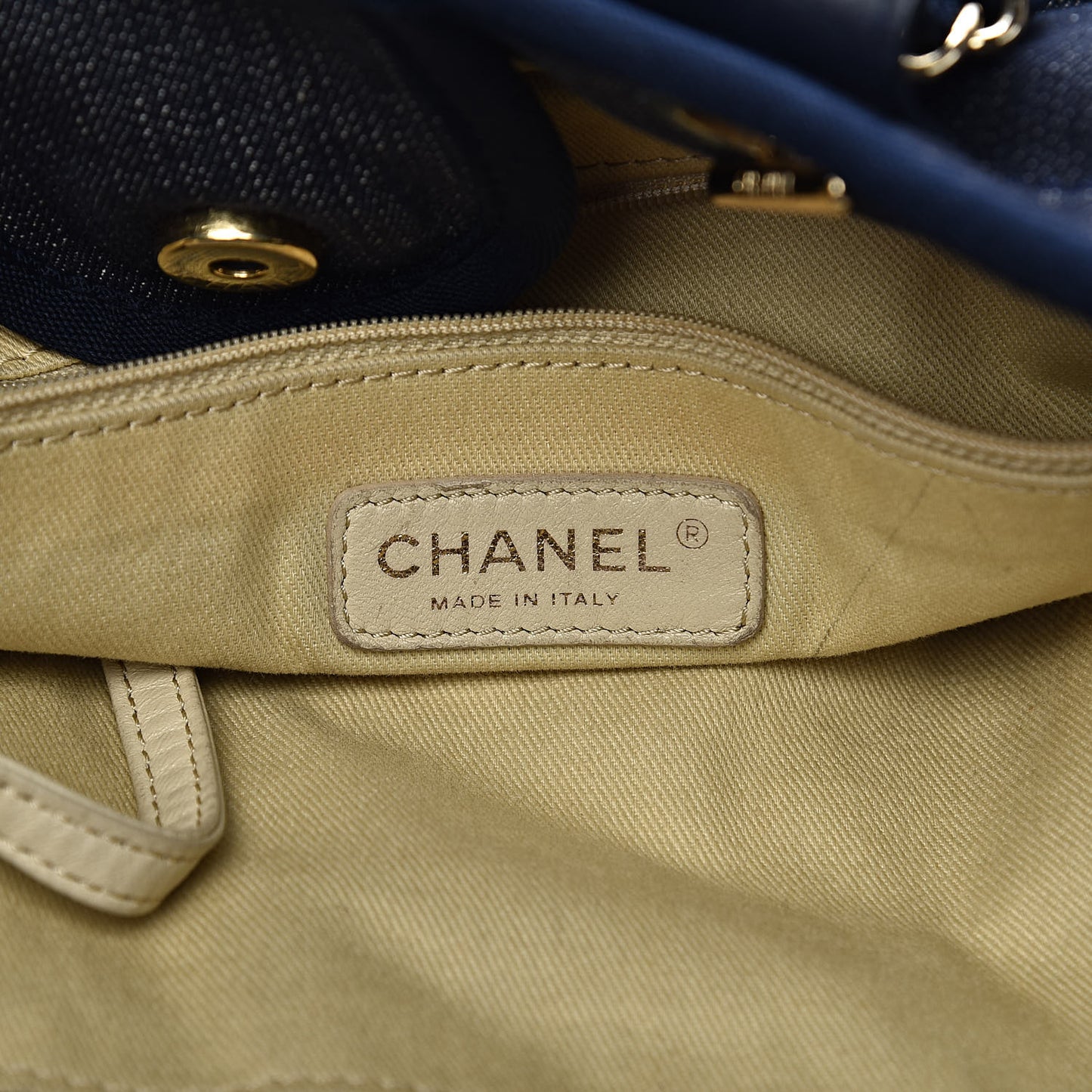 Denim Large Deauville Tote Dark Blue