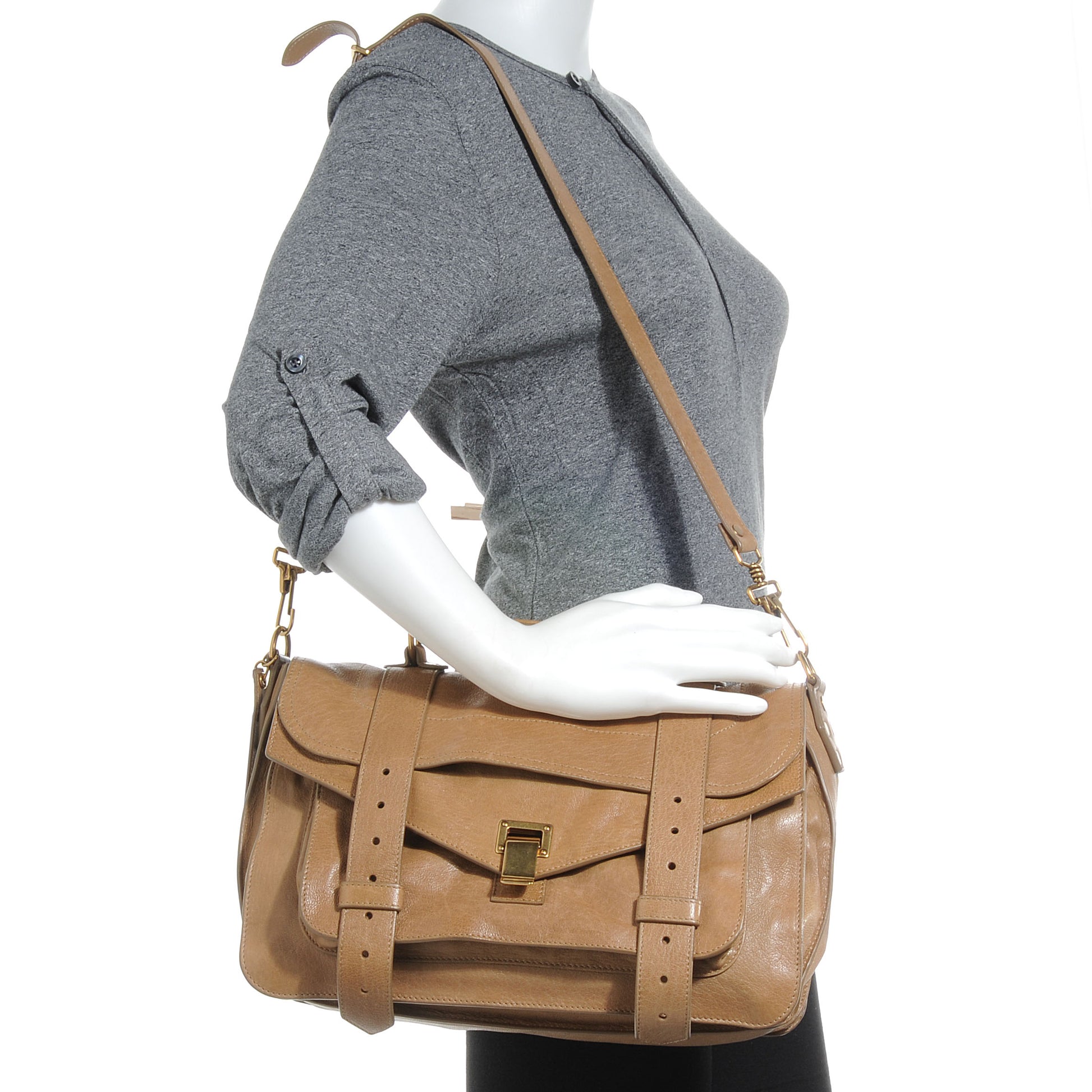 Proenza Schouler Lambskin PS1 Medium Satchel Birch 2 of 8