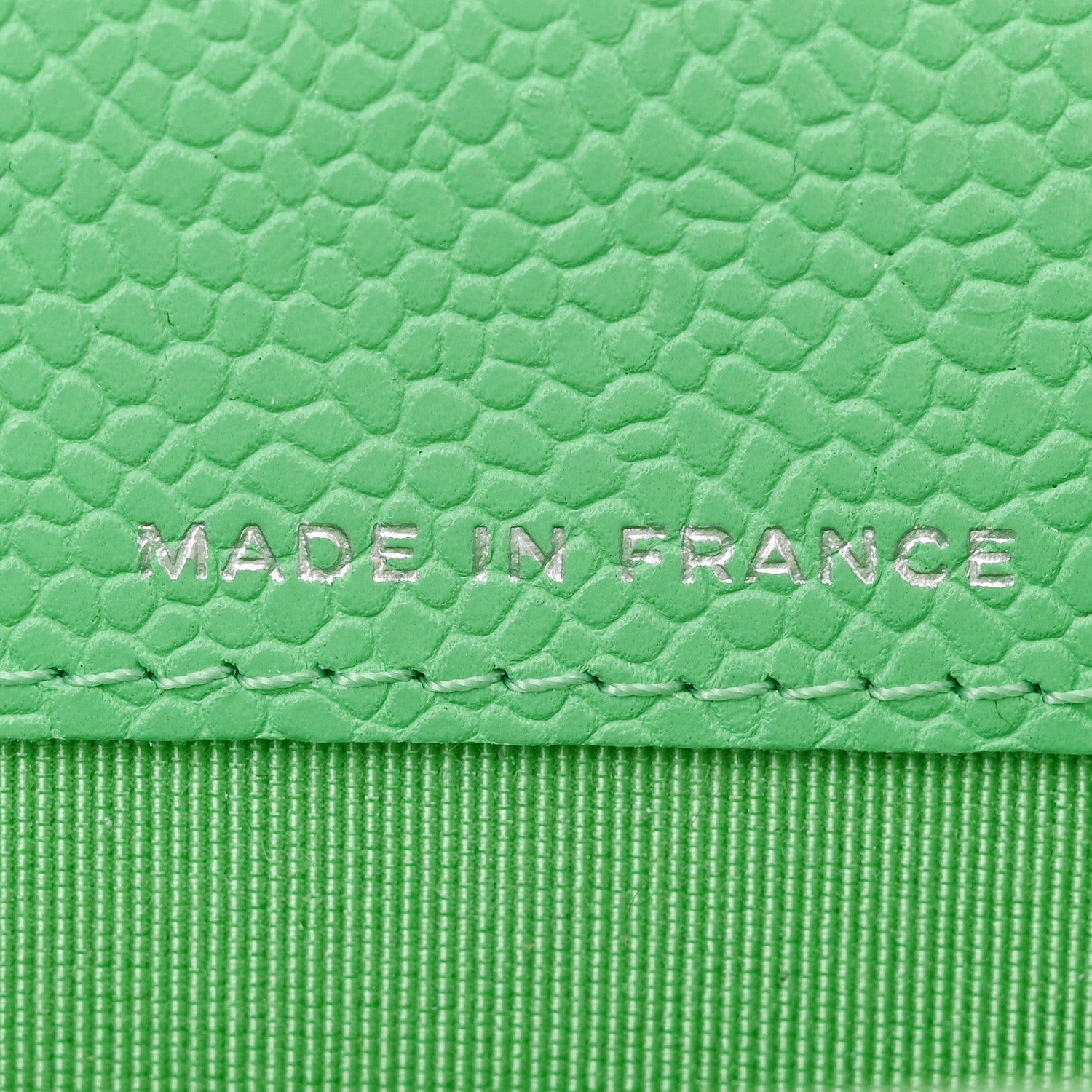 Chanel Caviar Chevron Quilted Flap Card Holder Green 7 of 9