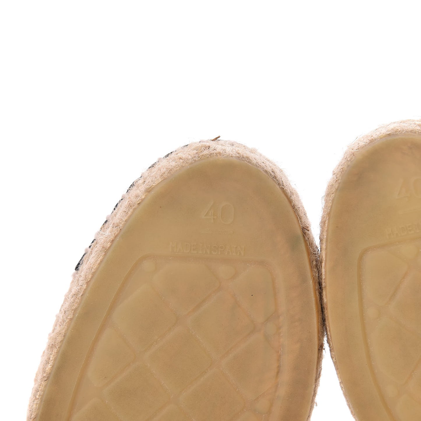 Lambskin CC Espadrilles 40 Beige Black