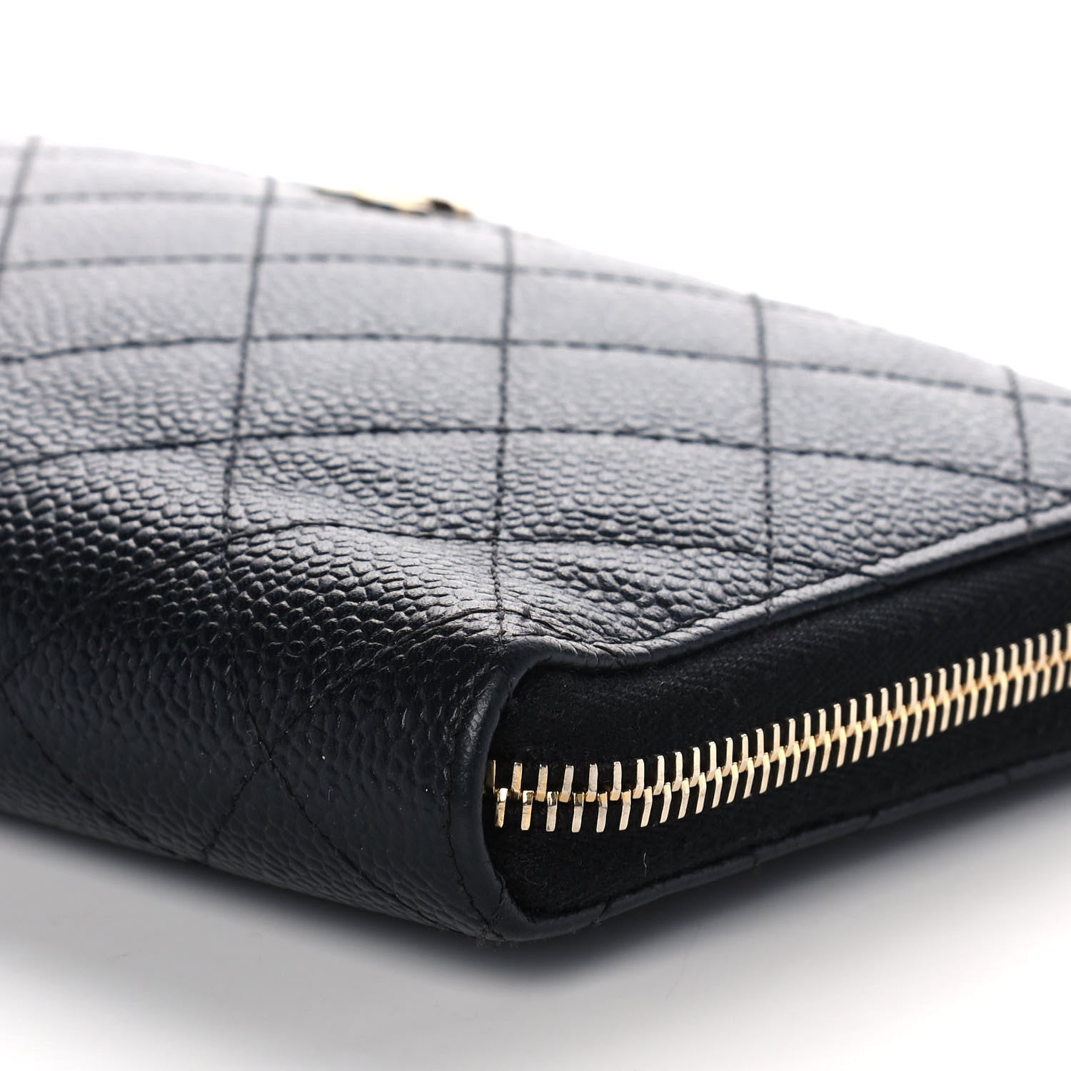 Chanel Caviar Quilted Large Zip Around Organizer Wallet Black 11 of 14