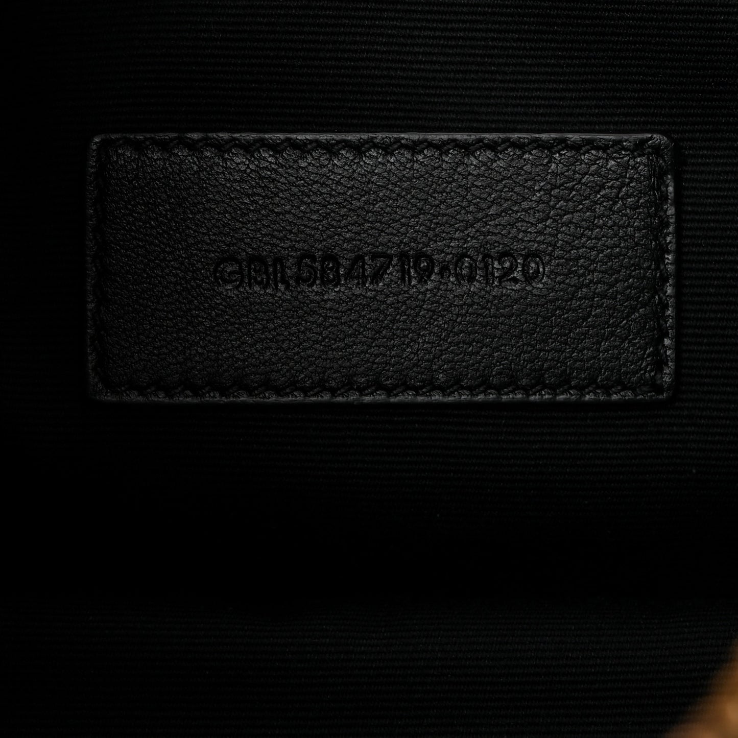 Grain De Poudre Chevron Monogram Large Bill Pouch Black