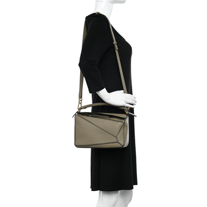 Loewe Calfskin Small Puzzle Bag Artichoke Green 2 of 11
