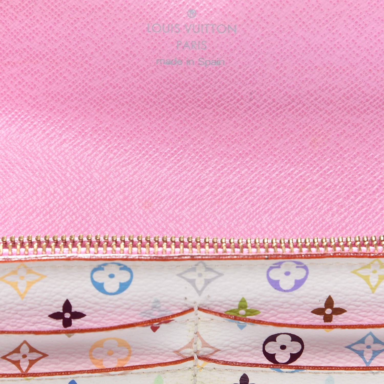 Louis Vuitton Monogram Multicolor Sarah Wallet White Litchi 7 of 10