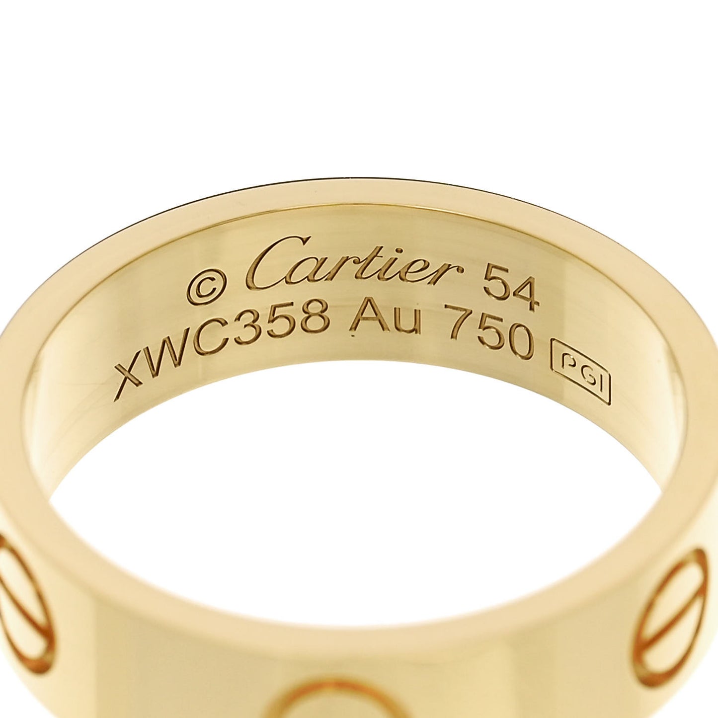 18K Yellow Gold 5.5mm LOVE Ring 54 7