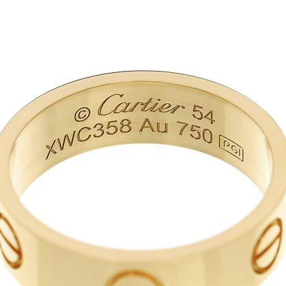 Cartier 18K Yellow Gold 5.5mm LOVE Ring 54 7 4 of 5