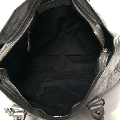 Balenciaga Metallic Agneau Giant 12 Silver Hardware City Gris Aluminum 6 of 14