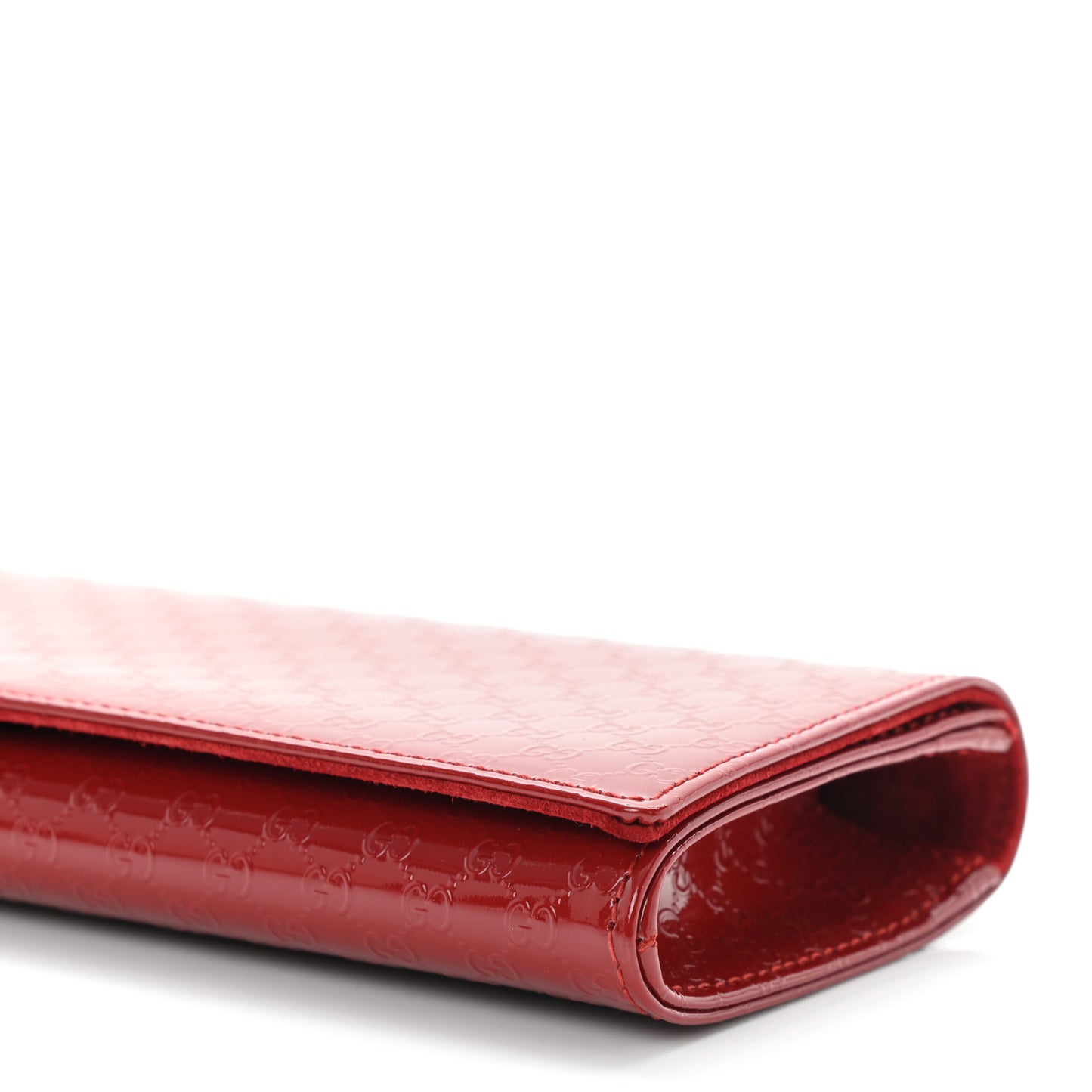 Patent Microguccissima Small Broadway Clutch Red