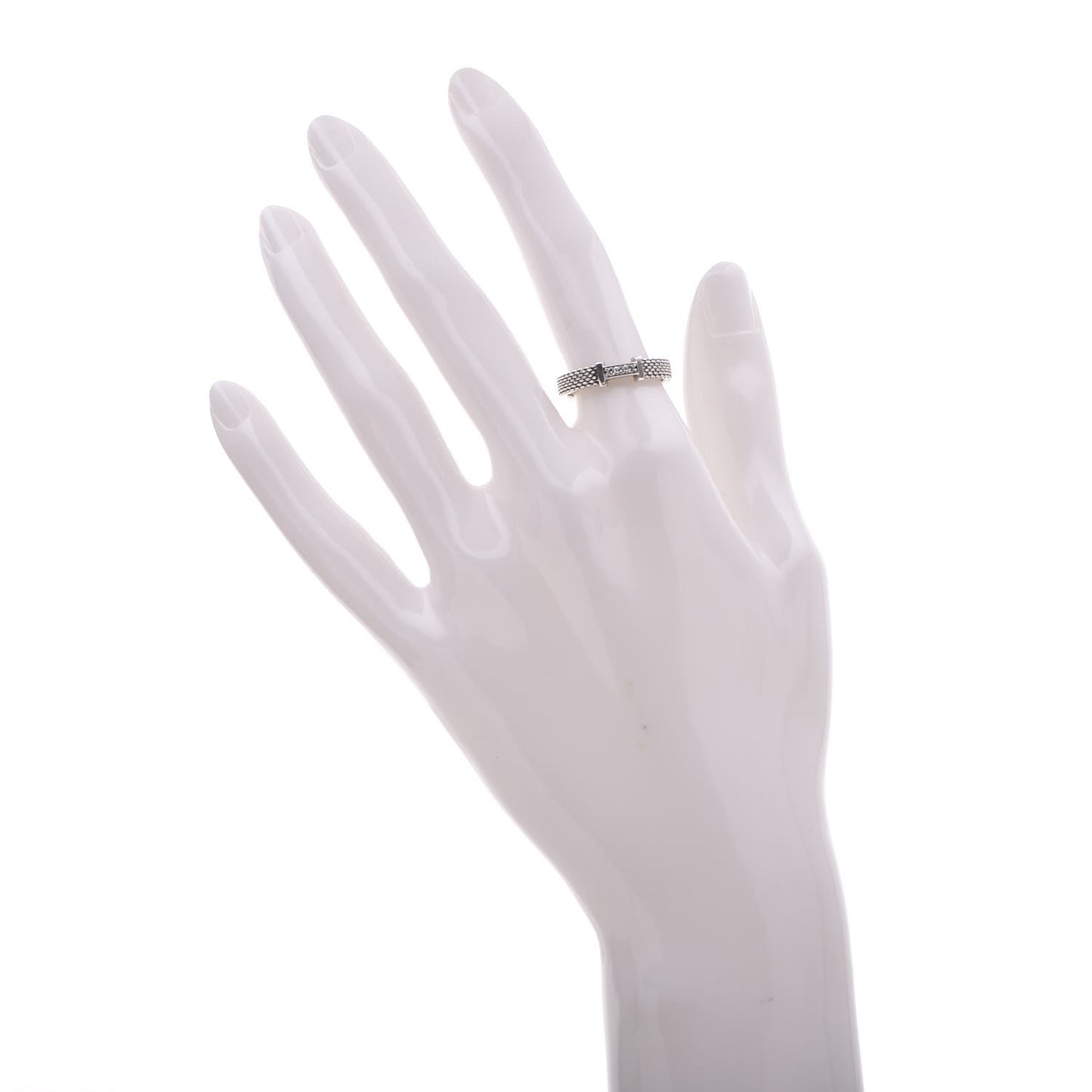 Sterling Silver Diamond Narrow Somerset Ring 52 6