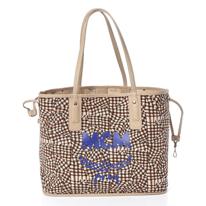 MCM Visetos Medium Liz Reversible Shopper Tote Beige 10 of 16