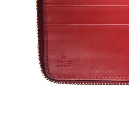 Gucci Guccissima Signature Zip Around Organizer Wallet Hibiscus Red 6 of 8