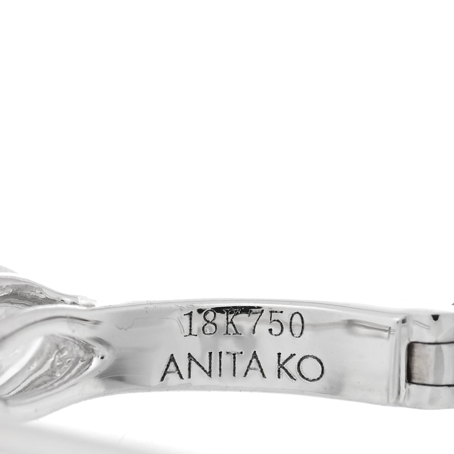 18K White Gold Diamond Marquise Center Huggie Earrings