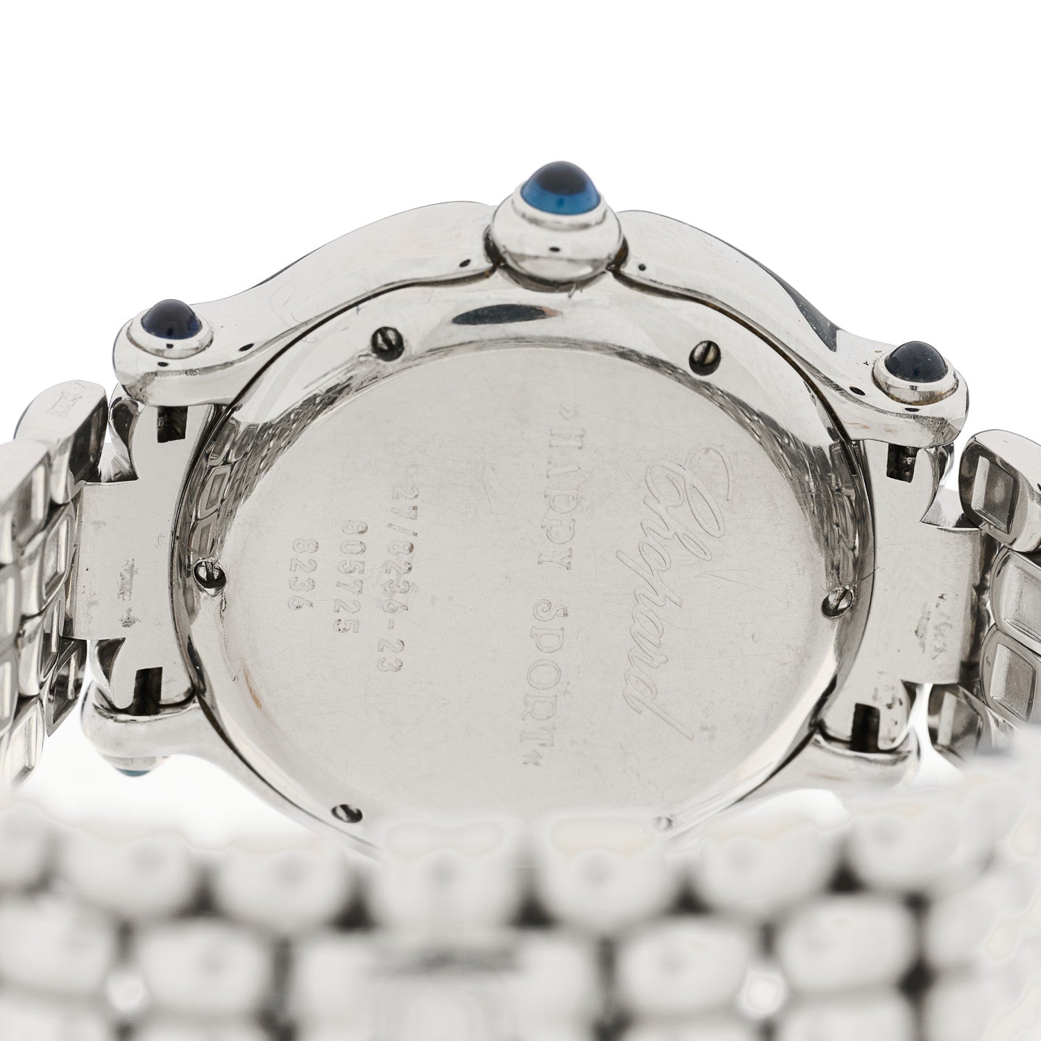 Chopard Stainless Steel 7 Diamond 32mm Happy Sport Quartz Watch 4 of 4