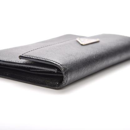 Prada Saffiano Triangle Flap Wallet Nero Black 8 of 9