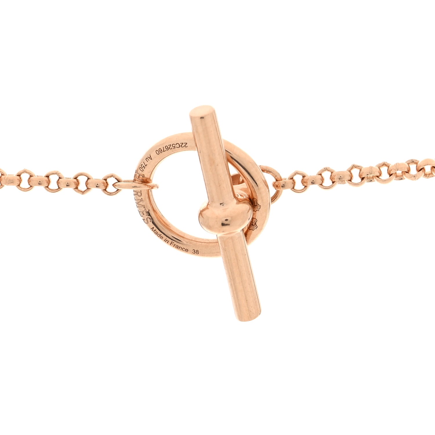 Hermes 18K Rose Gold Clou d'H Necklace 4 of 5