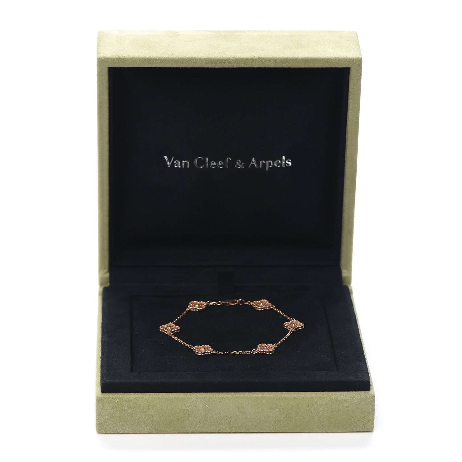 Van Cleef & Arpels 18K Rose Gold 6 Motifs Sweet Alhambra Bracelet 8 of 8