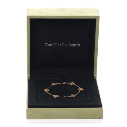 Van Cleef & Arpels 18K Rose Gold 6 Motifs Sweet Alhambra Bracelet 8 of 8