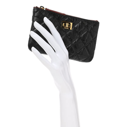 Chanel Aged Calfskin Quilted Small Reissue Cosmetic Case Black 2 of 9