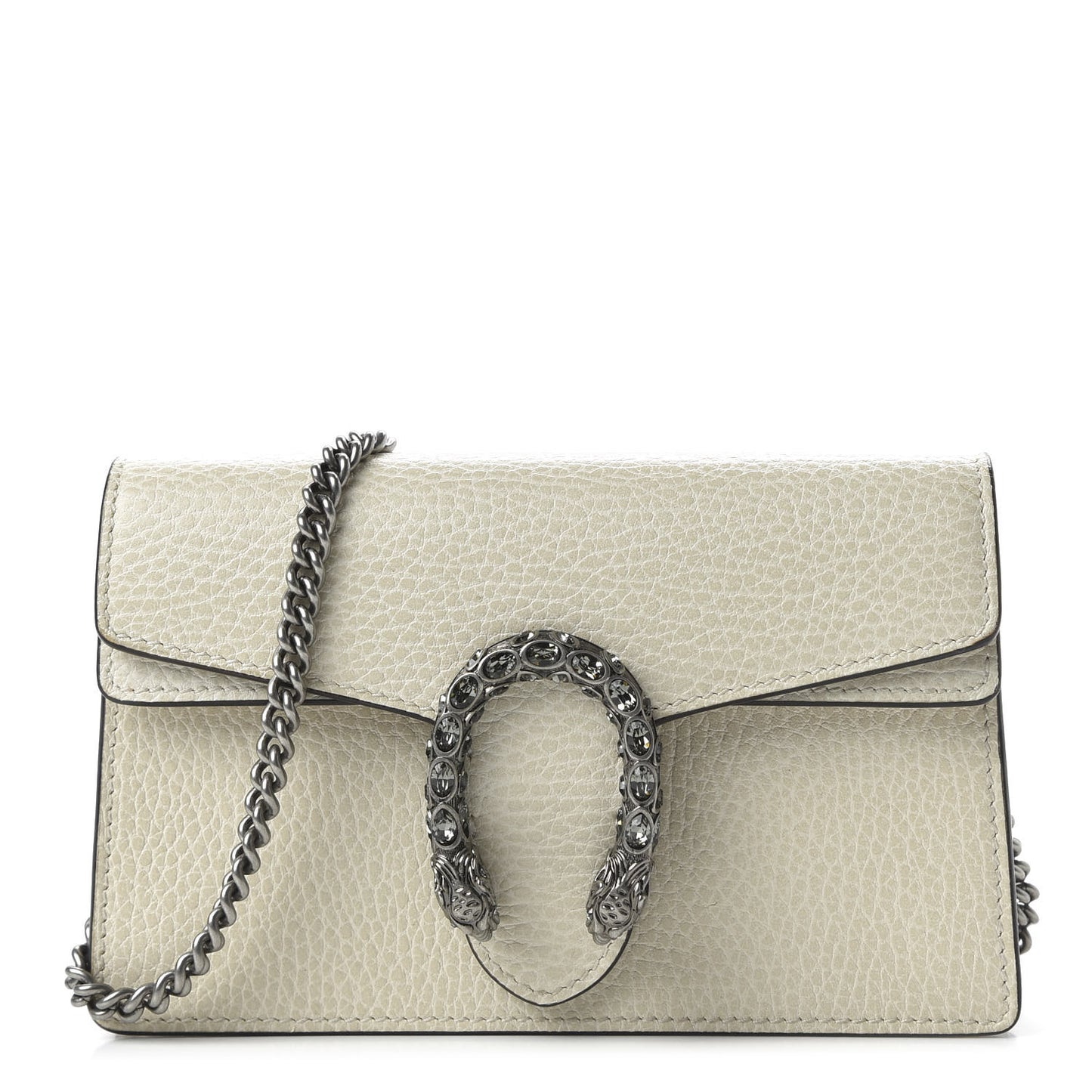 Dollar Calfskin Crystal Super Mini Dionysus Shoulder Bag Mystic White Black Diamond