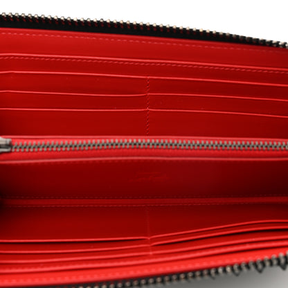 Christian Louboutin Calfskin Empire Panettone Spiked Zip Around Wallet Black 5 of 8