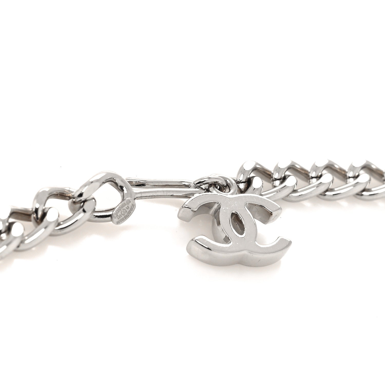 Chanel Metal CC Chain Logo Belt Silver 3 of 4