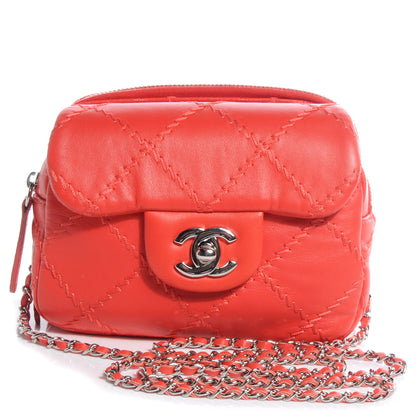 Chanel Calfskin Ultimate Stitch Mini Flap WOC Bag Coral 1 of 8