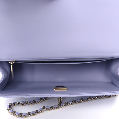 Chanel Lambskin Quilted Mini Top Handle Rectangular Flap Light Purple 5 of 11