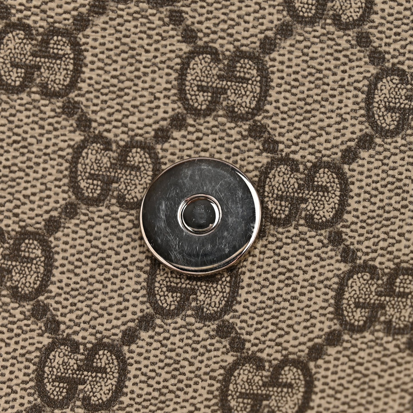 GG Supreme Monogram Selleria Calfskin Small Satchel Messenger Bag Beige Ebony Cocoa Dark Chocolate
