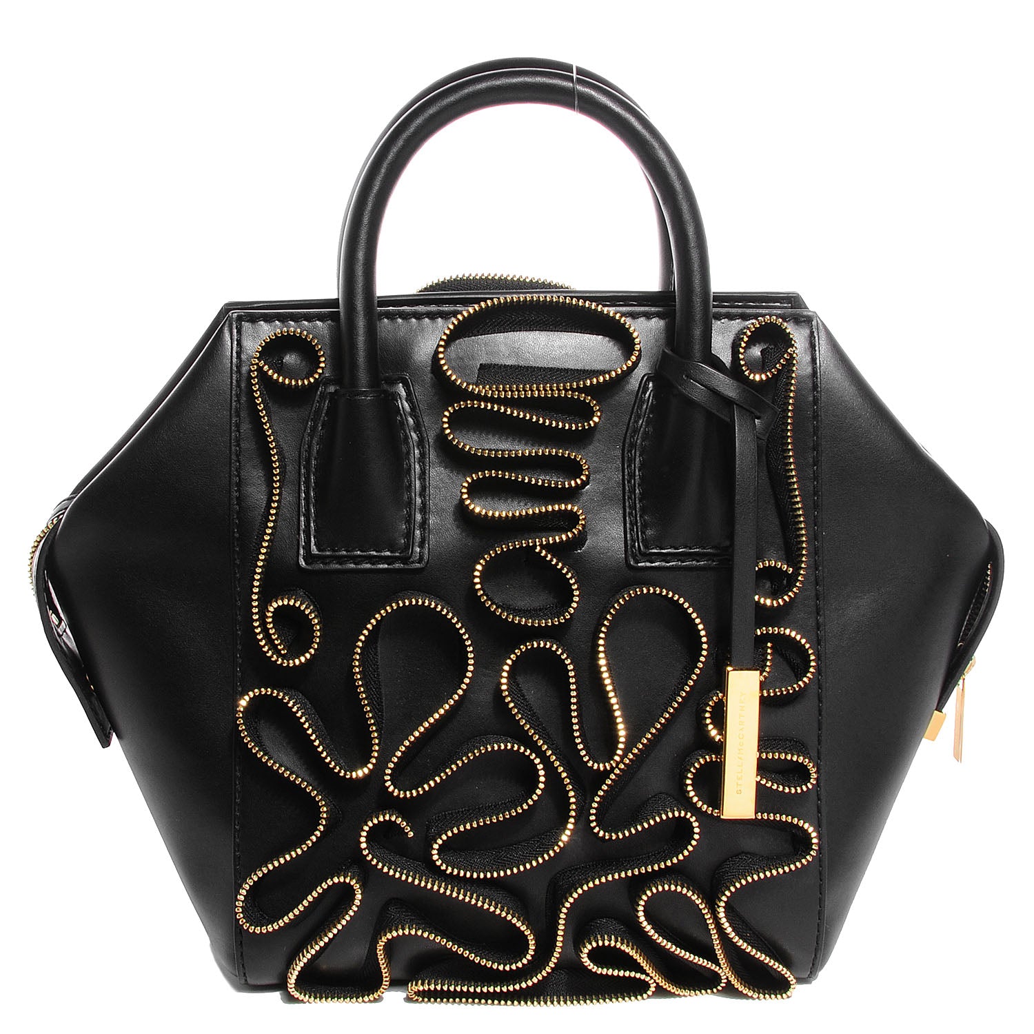 Stella McCartney Faux Leather Small Cavendish Zipper Tote Black 1 of 8