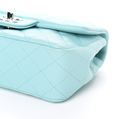 Chanel Lambskin Quilted Mini Rectangular Flap Light Blue 10 of 13
