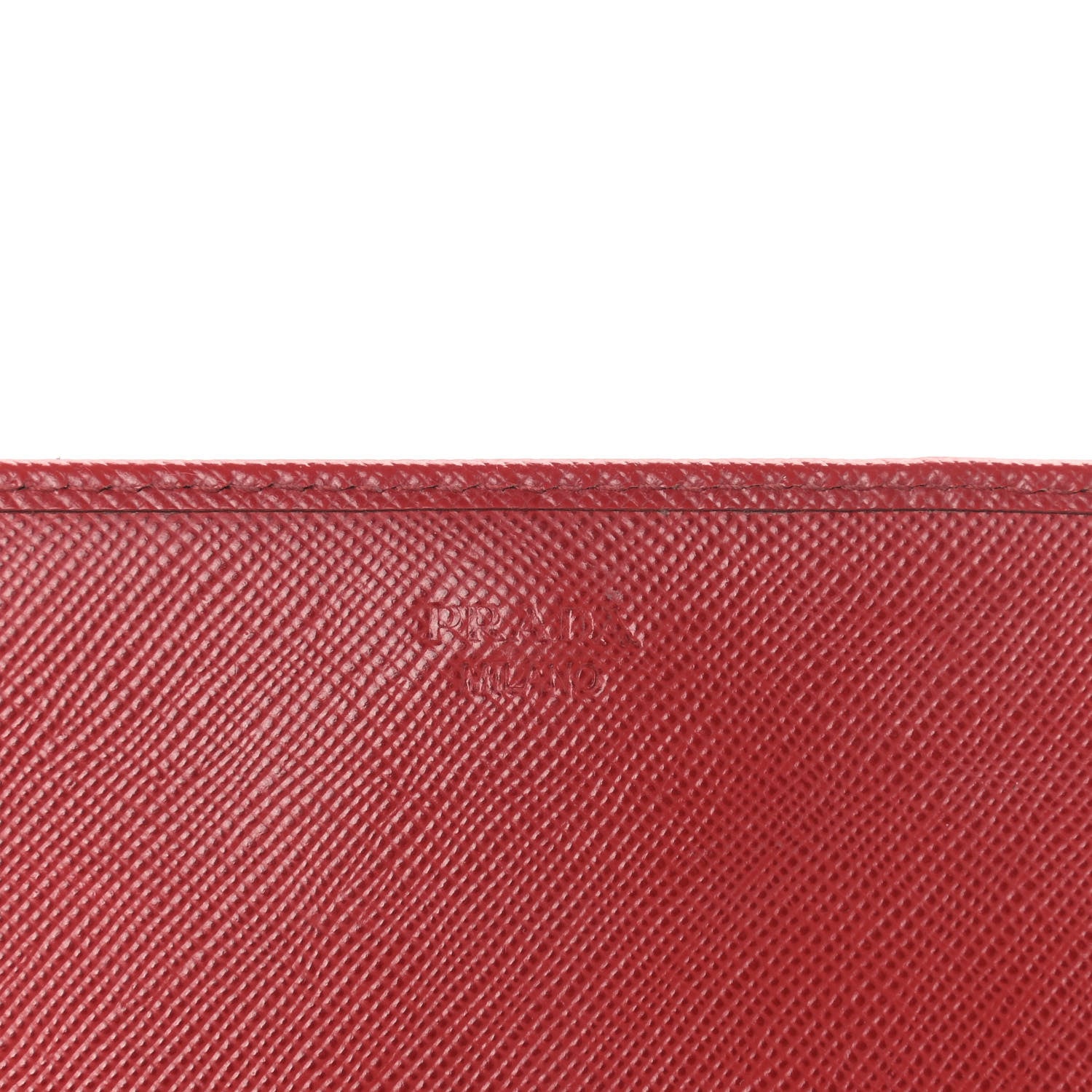 Prada Saffiano Metal Oro Chain Wallet Fuoco 13 of 17