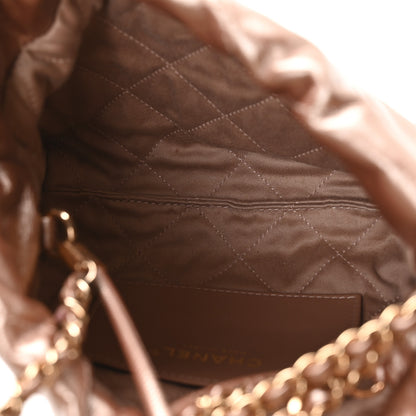 Chanel Metallic Calfskin Quilted Mini Chanel 22 Copper 5 of 11
