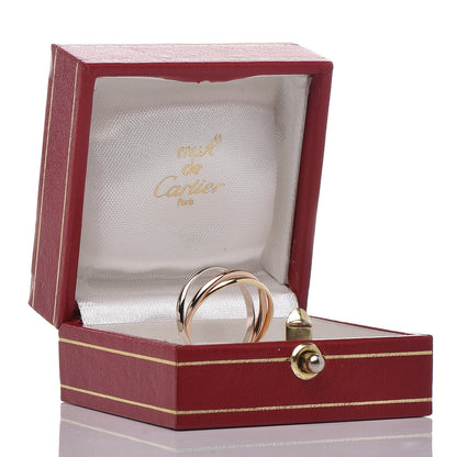 Cartier 18K Pink Yellow White Gold Extra Small Les Must De Trinity Ring 50 5.25 5 of 5
