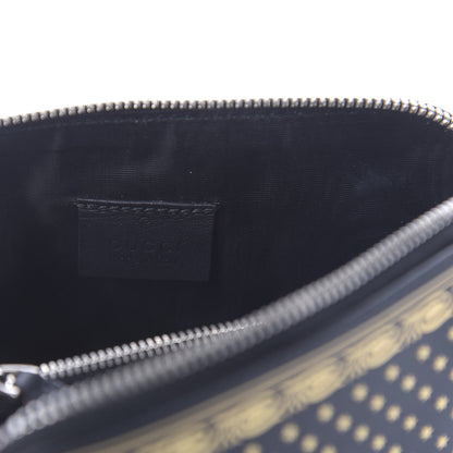 Gucci X SEGA Calfskin GUCCY Stars Mini Dome Shoulder Bag Black Gold 8 of 11