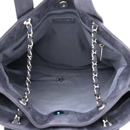 Chanel Nubuck Large Trianon Tote Navy Blue 5 of 11
