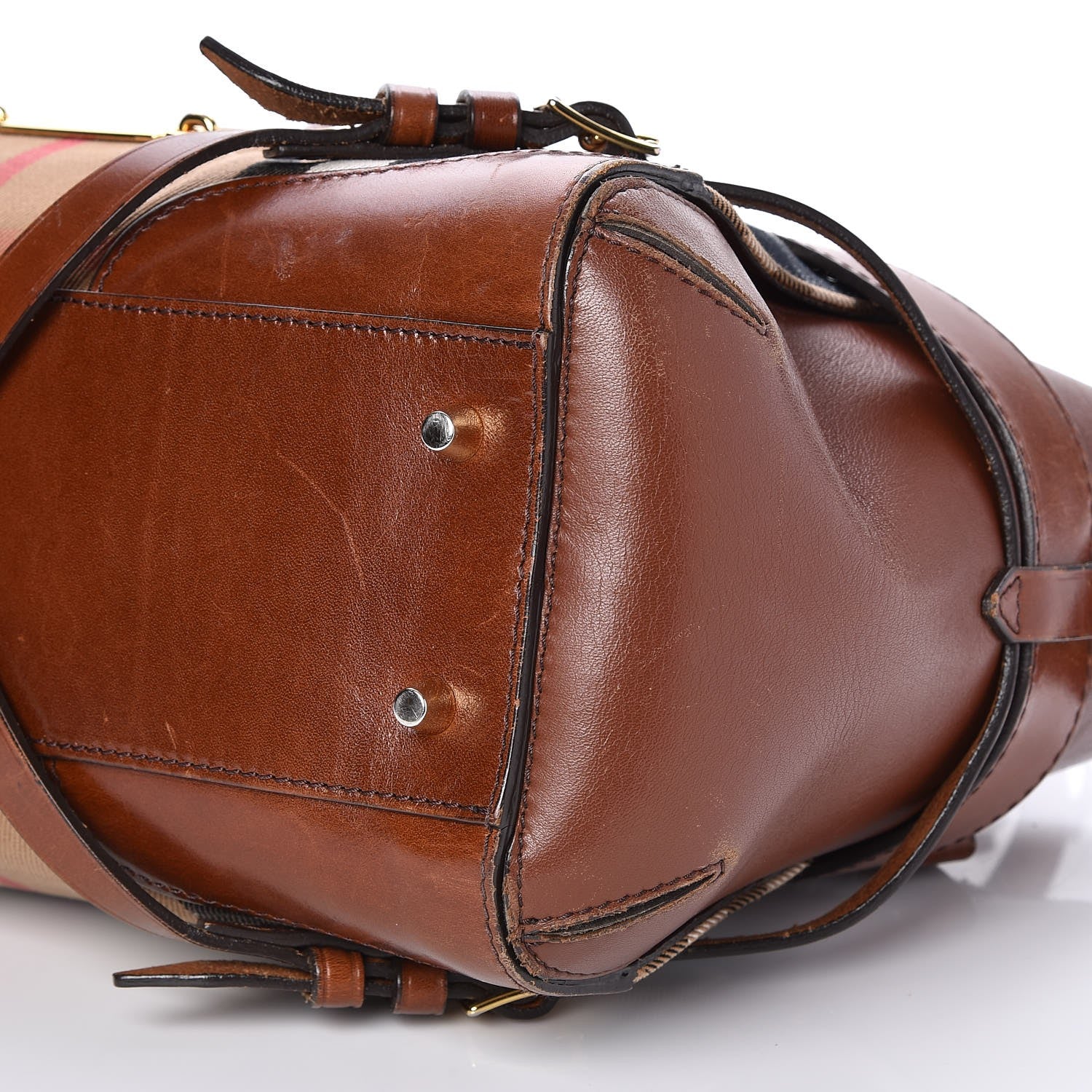 Burberry House Check Small Gladstone Dark Tan 10 of 13